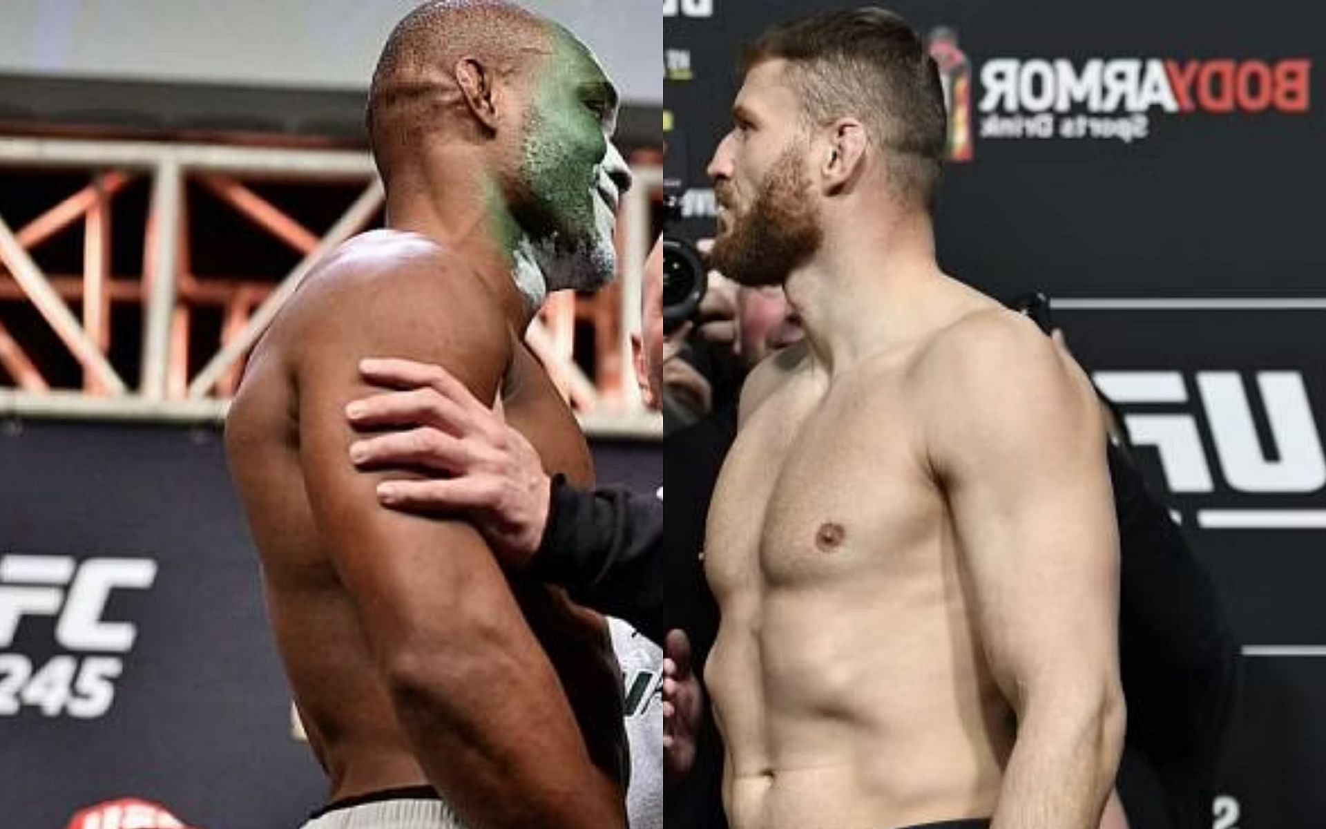 Kamaru Usman (left) and Jan Blachowicz (right)