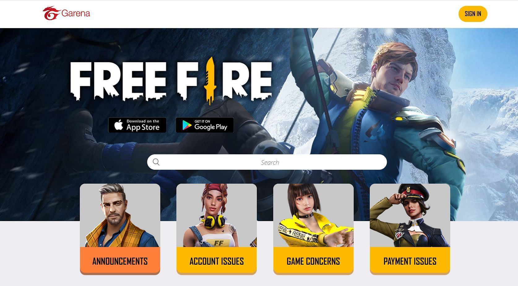 Users can report a hacker or hack through the Free Fire help center (Image via Garena)