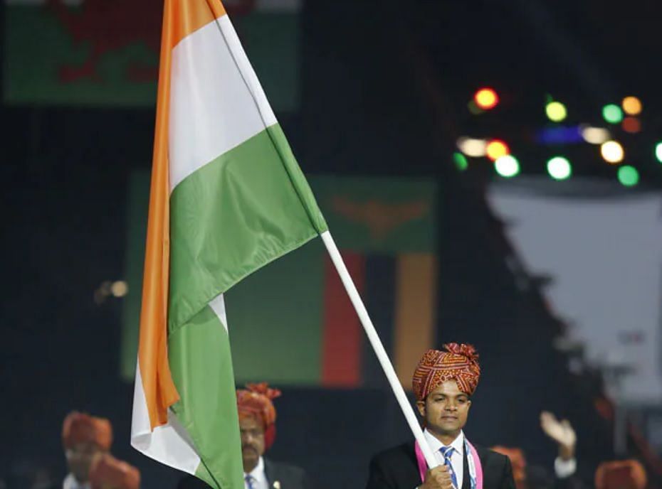 2014 कॉमनवेल्थ खेलों में शूटर और ओलंपिक सिल्वर मेडलिस्ट विजय कुमार ध्वजवाहक थे।