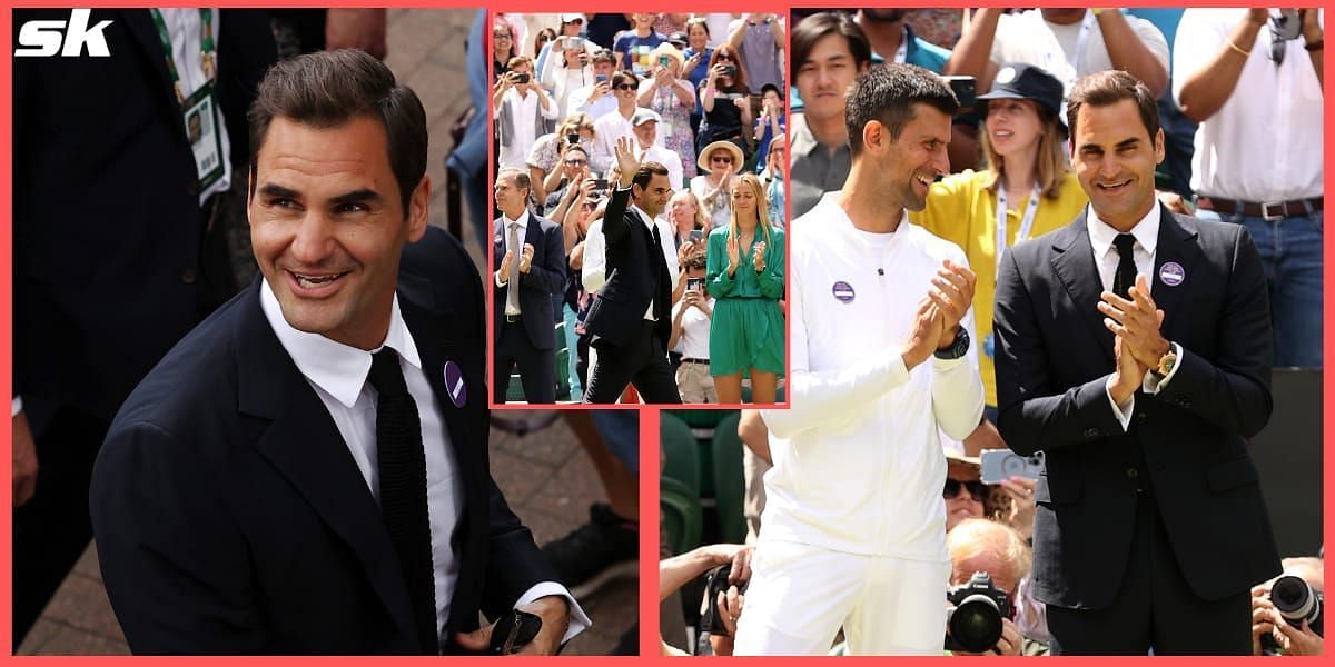 Roger Federer received a standing ovation on Centre Court on Sunday during the centenary celebrations.
