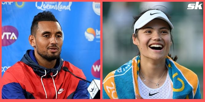 "She’s very capable of winning a Grand Slam again so I’m glad that I have those supporters and I’m happy she loves watching my tennis" - Nick Kyrgios on Emma Raducanu