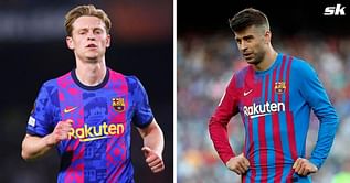 Barcelona remove Frenkie de Jong and Gerard Pique from poster at Camp Nou: Reports