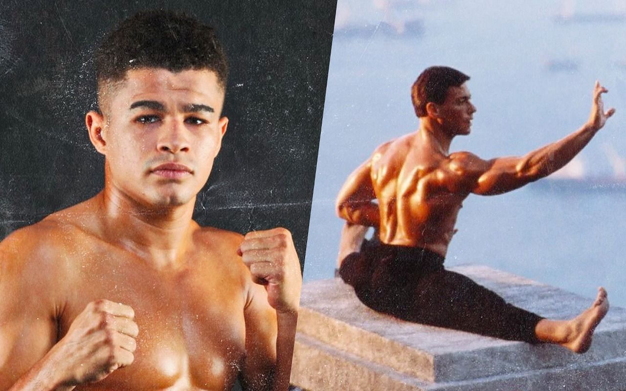 Fabricio Andrade (left) and Jean Claude Van Damme in the film &#039;Bloodsport&#039; (right) [Photo Credit: ONE Championship]