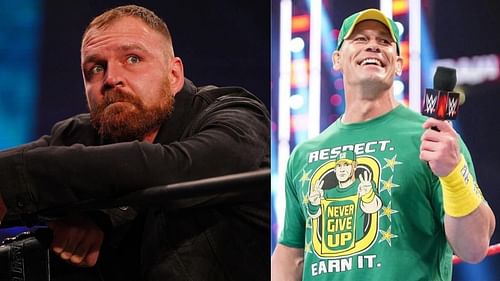 Jon Moxley (left); John Cena (right)