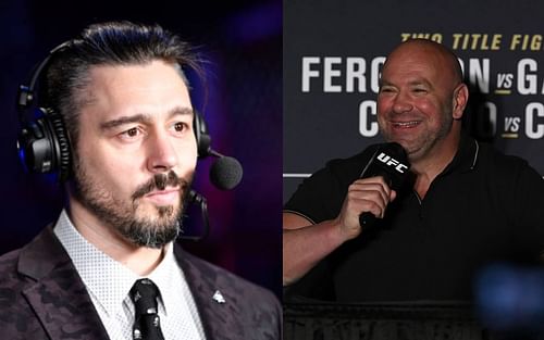 Dan Hardy (left) and Dana White (right)