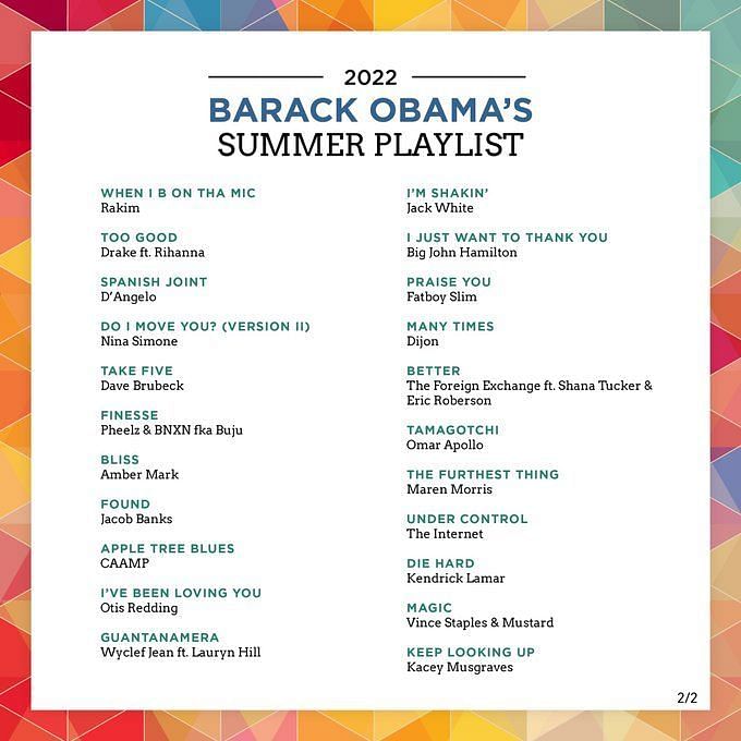 Which artists are on Barack Obama’s summer playlist? Songs explored as