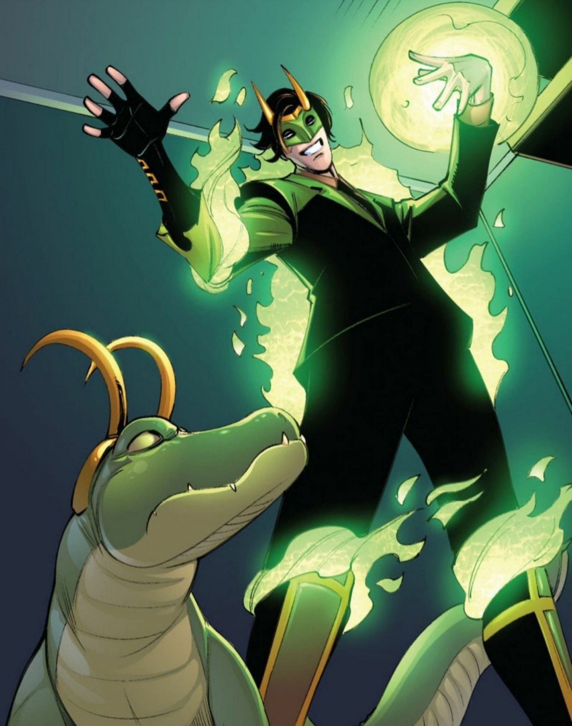 Alligator Loki and Loki from the comic (Image via Marvel Comics)