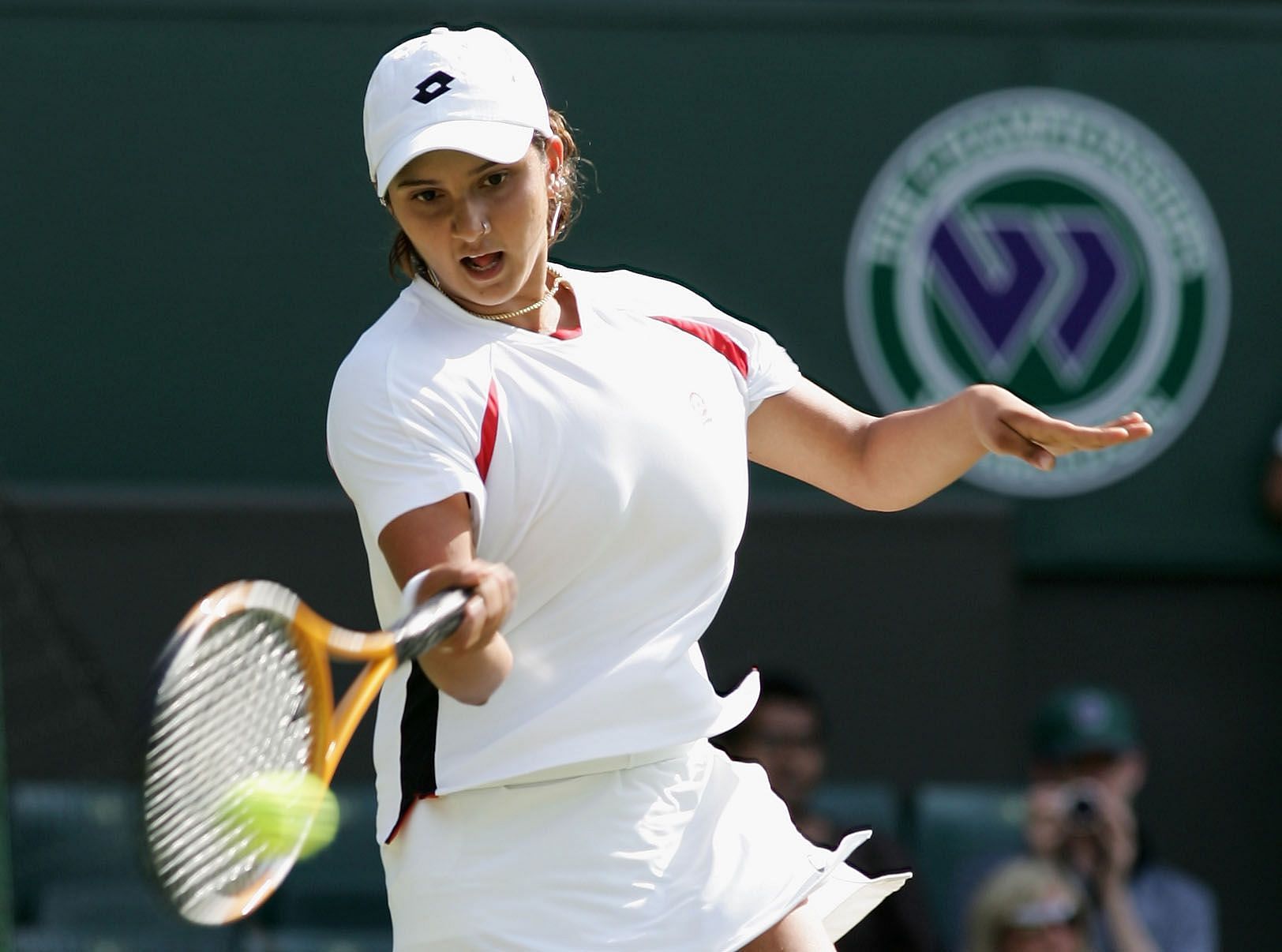 Sania Mirza in action at Wimbledon