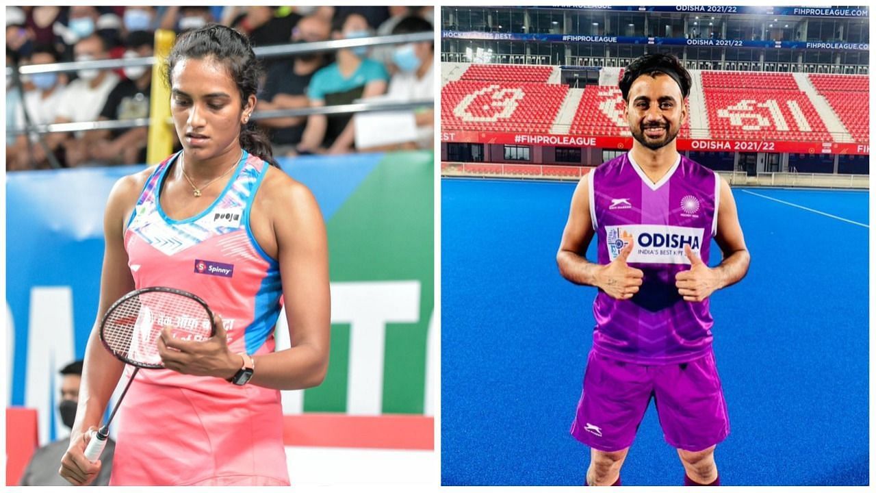 PV Sindhu (L) and Manpreet Singh are India&#039;s flagbearers for CWG 2022.
