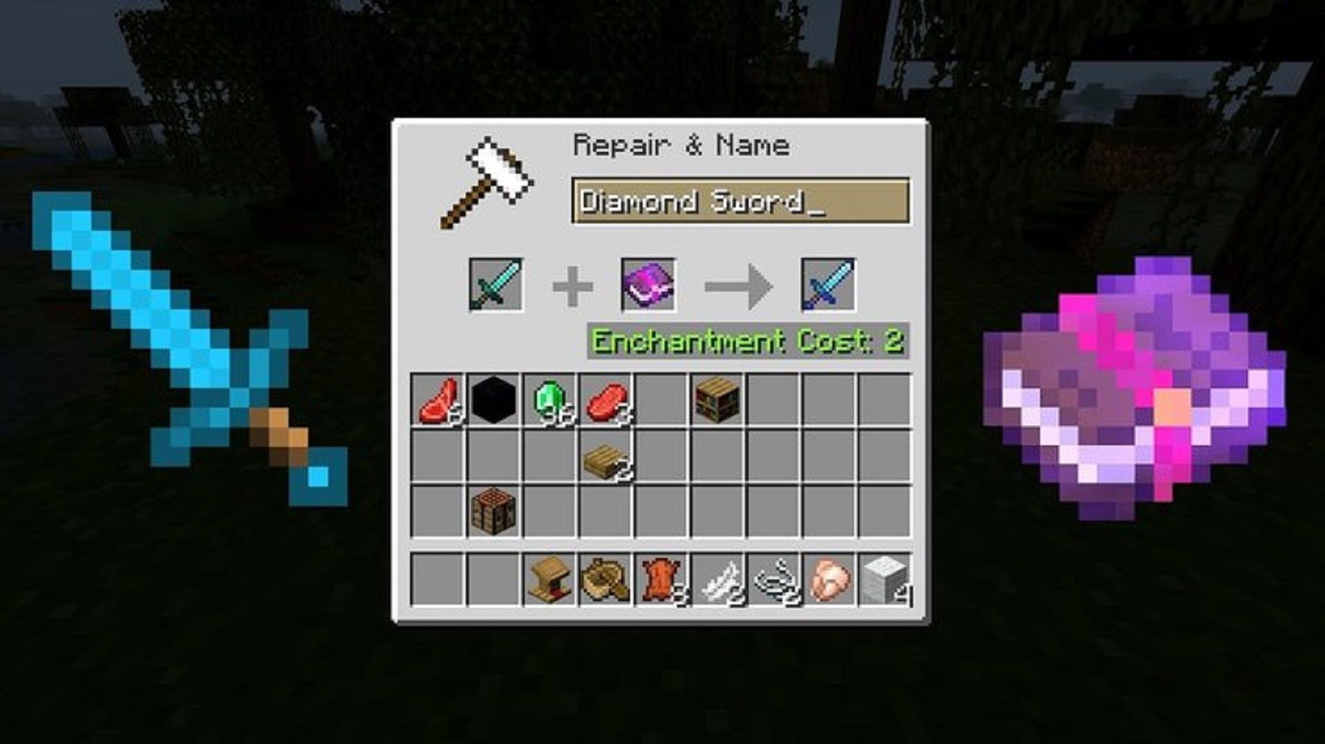 Mending can be applied via enchanted book (Image via Mojang)