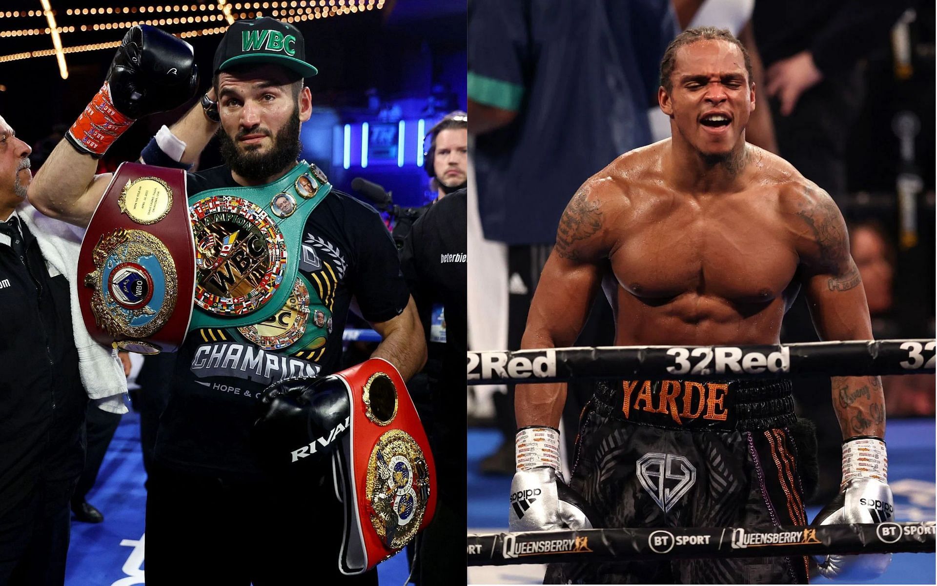 Artur Beterbiev (L), Anthony Yarde (R).