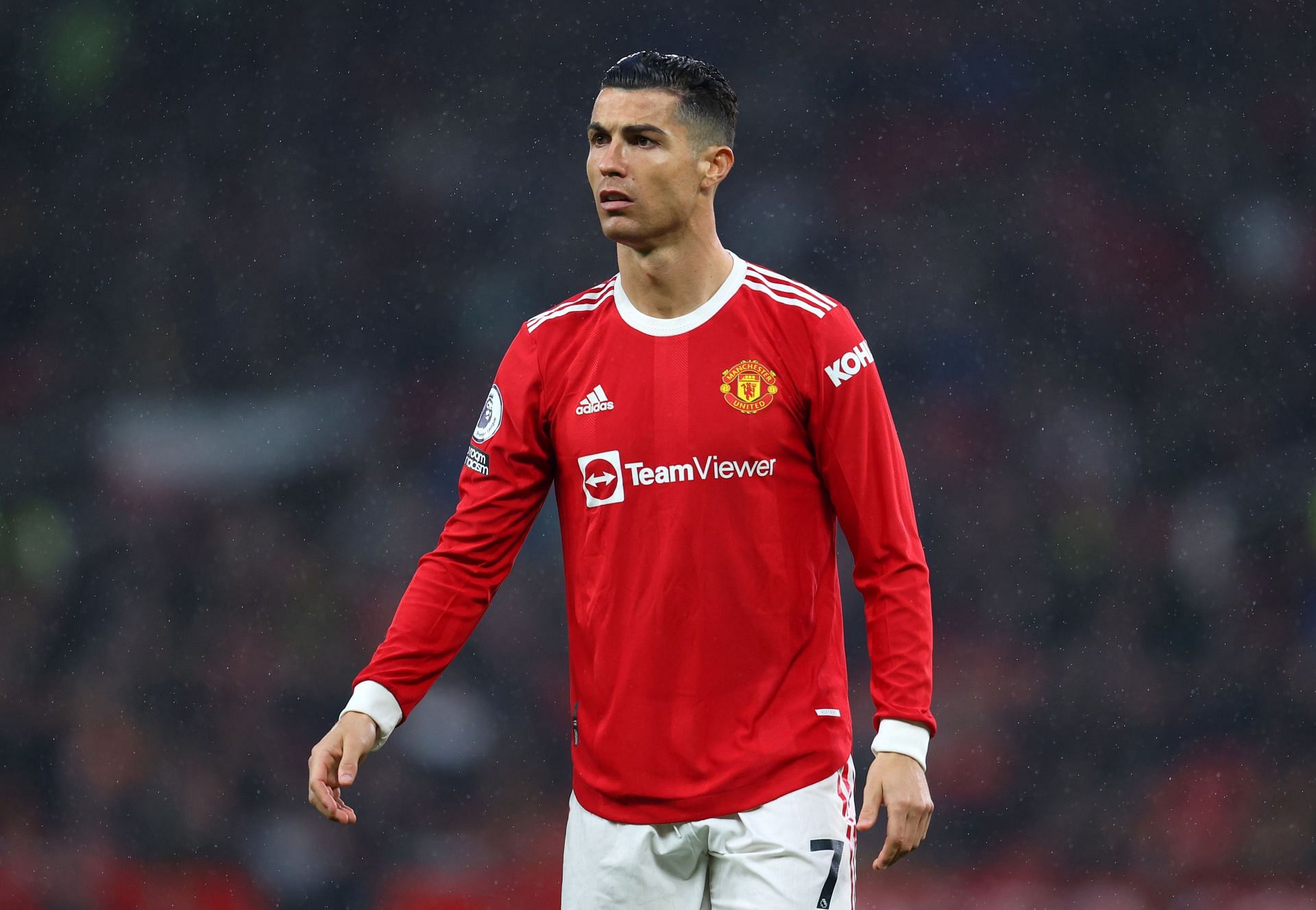 Cristiano Ronaldo in action for Manchester United against Brentford