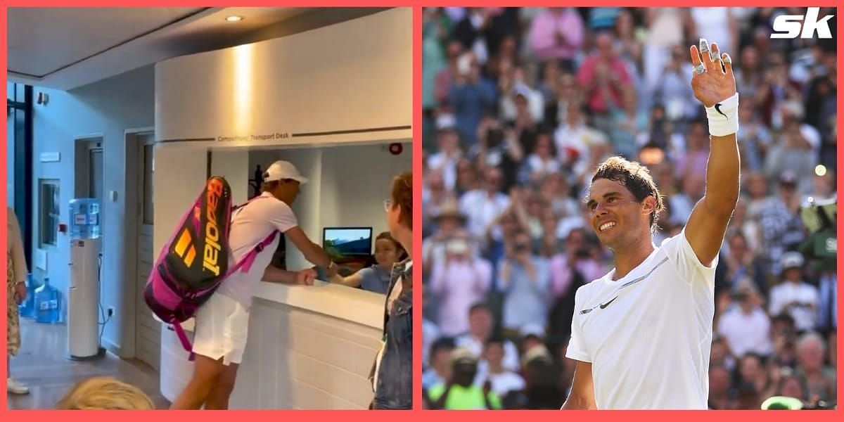 Rafael Nadal bids goodbye to Wimbledon staff