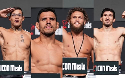 [L-R] Caio Borralho, Rafael dos Anjos, Rafael Fiziev, Armen Petrosyan [Images courtesy: @ufc via Instagram]