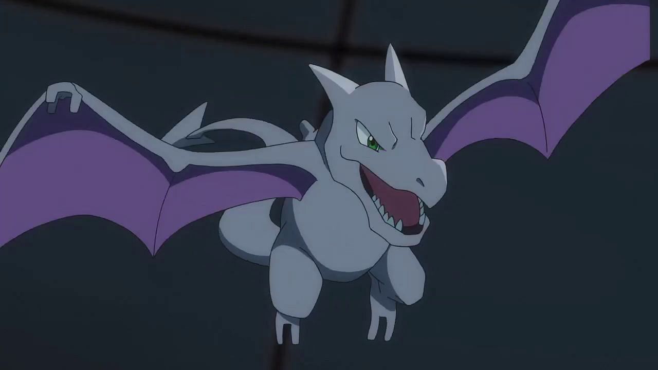 Aerodactyl as it appears in the anime (Image via The Pokemon Company)