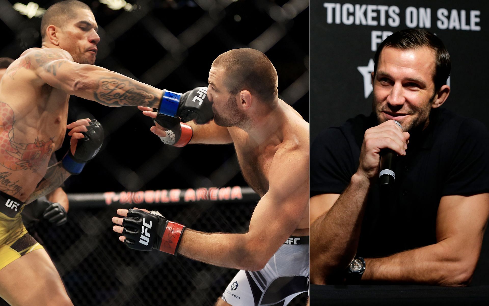 Alex Pereira (L), Sean Strickland (M), and Luke Rockhold (R)