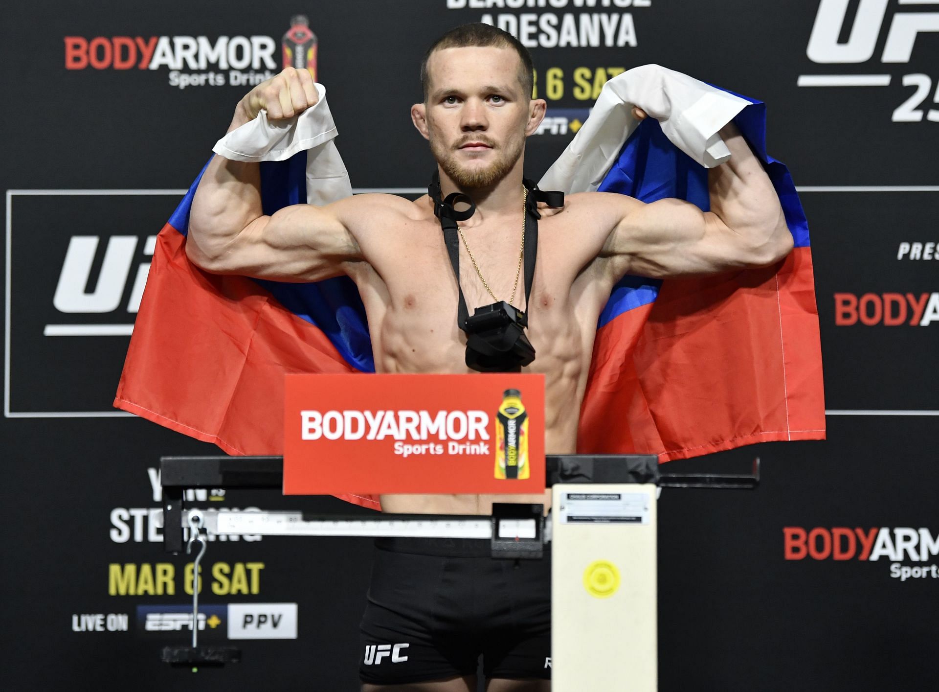 Petr Yan at the UFC 259 Blachowicz v Adesanya: Weigh-Ins