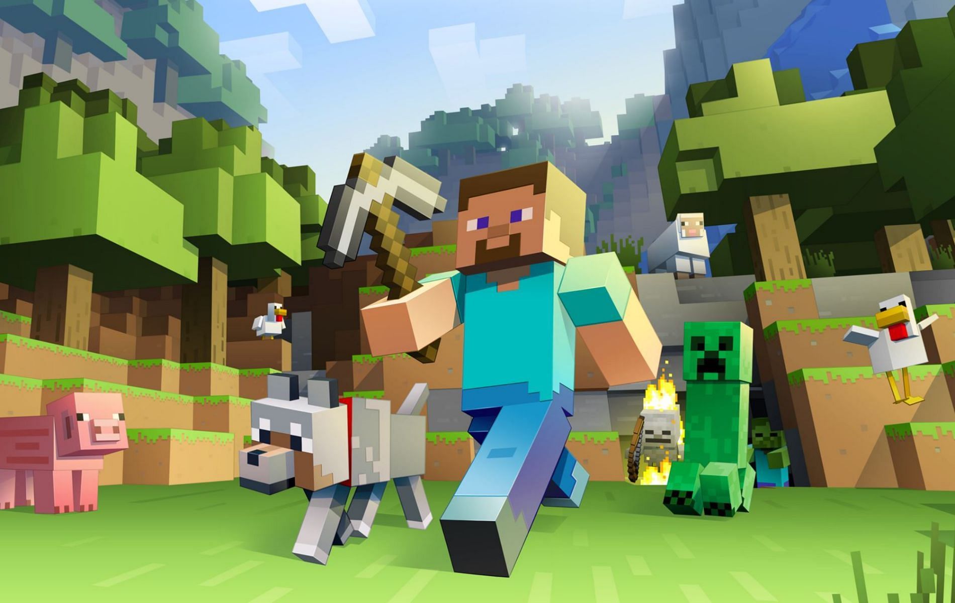 Minecraft is one of the best vide games for developing cognitive skills (Image via Minecraft)