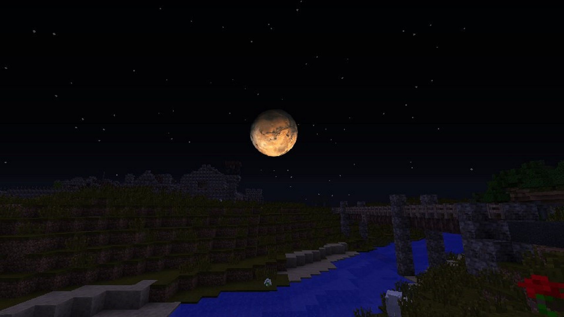 A bad moon rises over The Prison (Image via hmmcrunchy/PlanetMinecraft)