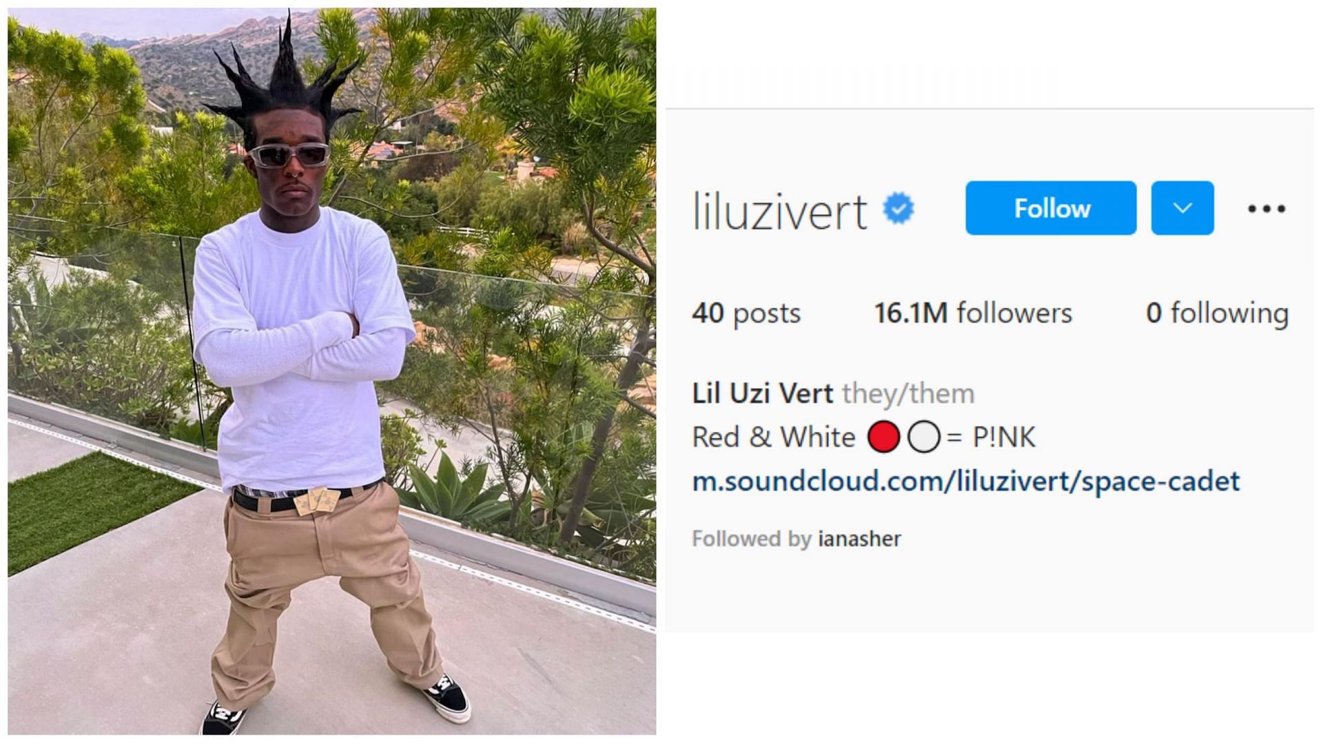 Lil Uzi Vert changed their pronouns to they/them on Instagram (Image via @liluzivert/Instagram)