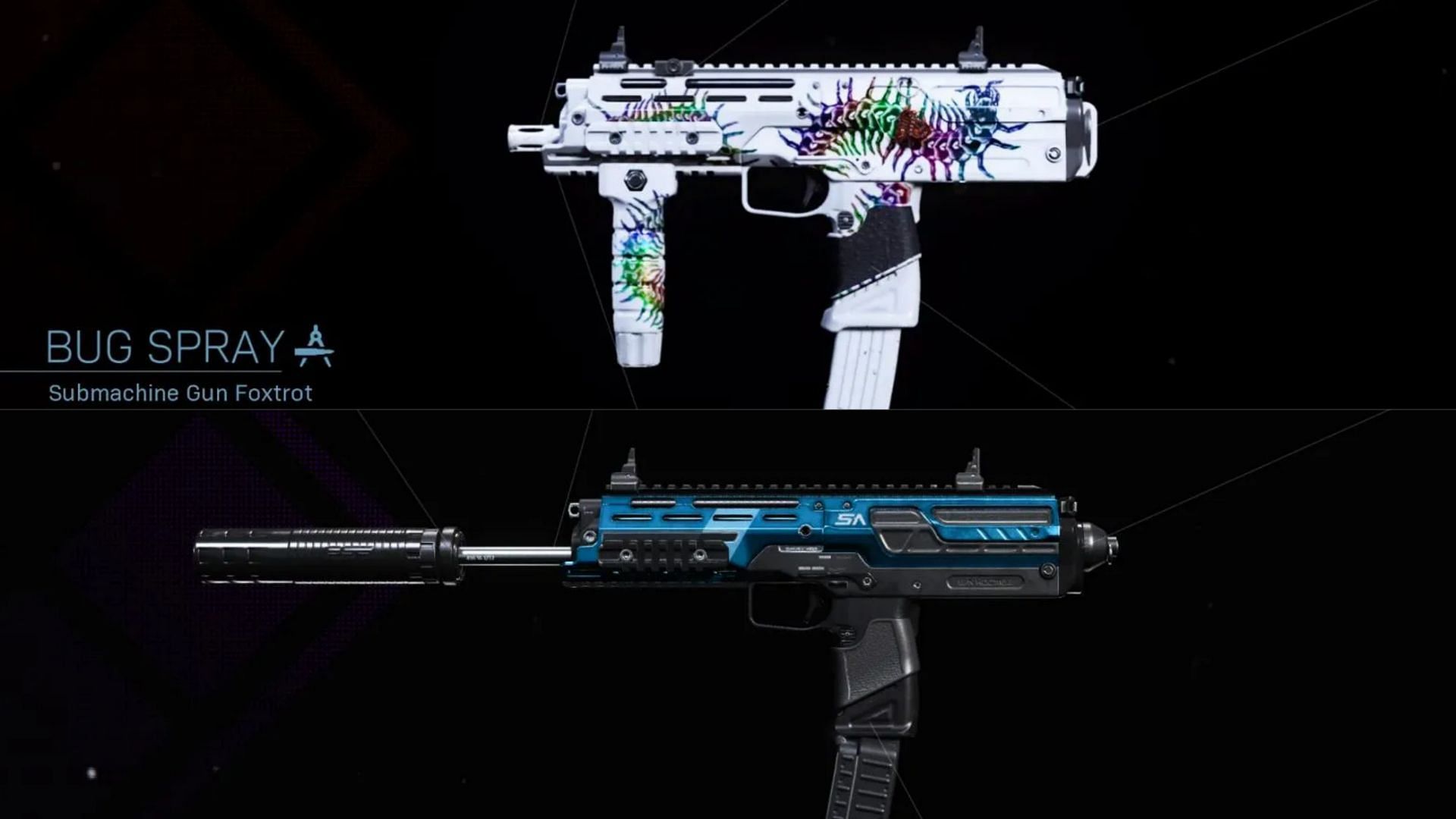 The Bullfrog weapon blueprints available in-game (Image via Activision)