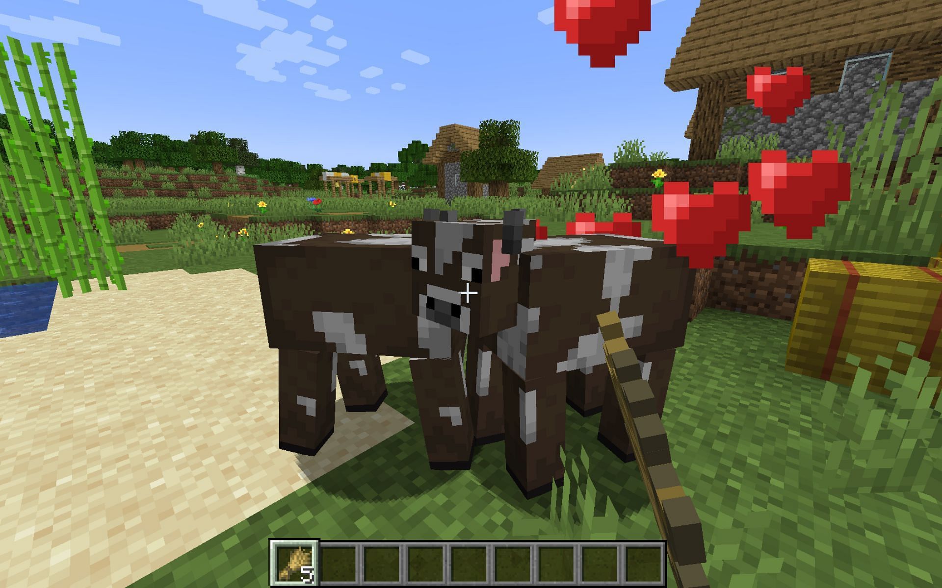 Breeding cows is one of the easiest tasks in the game (Image via Minecraft 1.19 update)