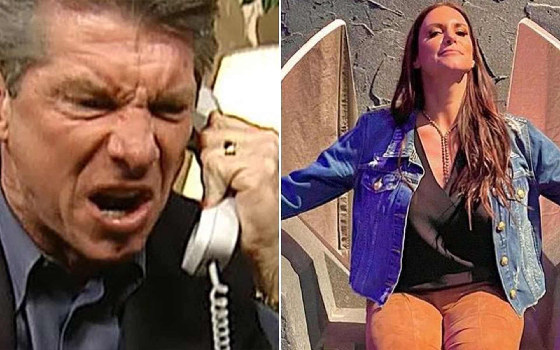 Vince McMahon (left); Stephanie McMahon (right)