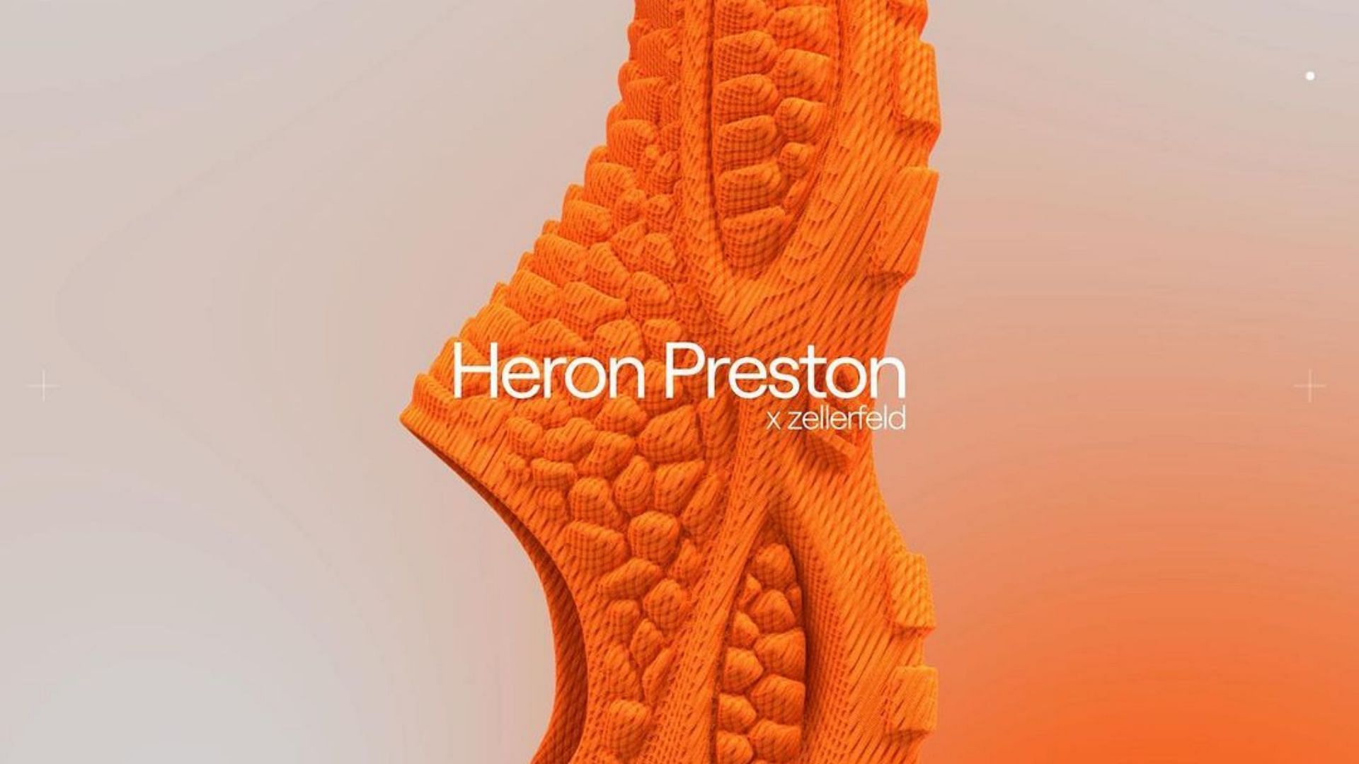 Heron Preston x Zellerfeld Heron01 3-D printed sneakers version 0.81 (Image via @zellerfeldofficial / Instagram)