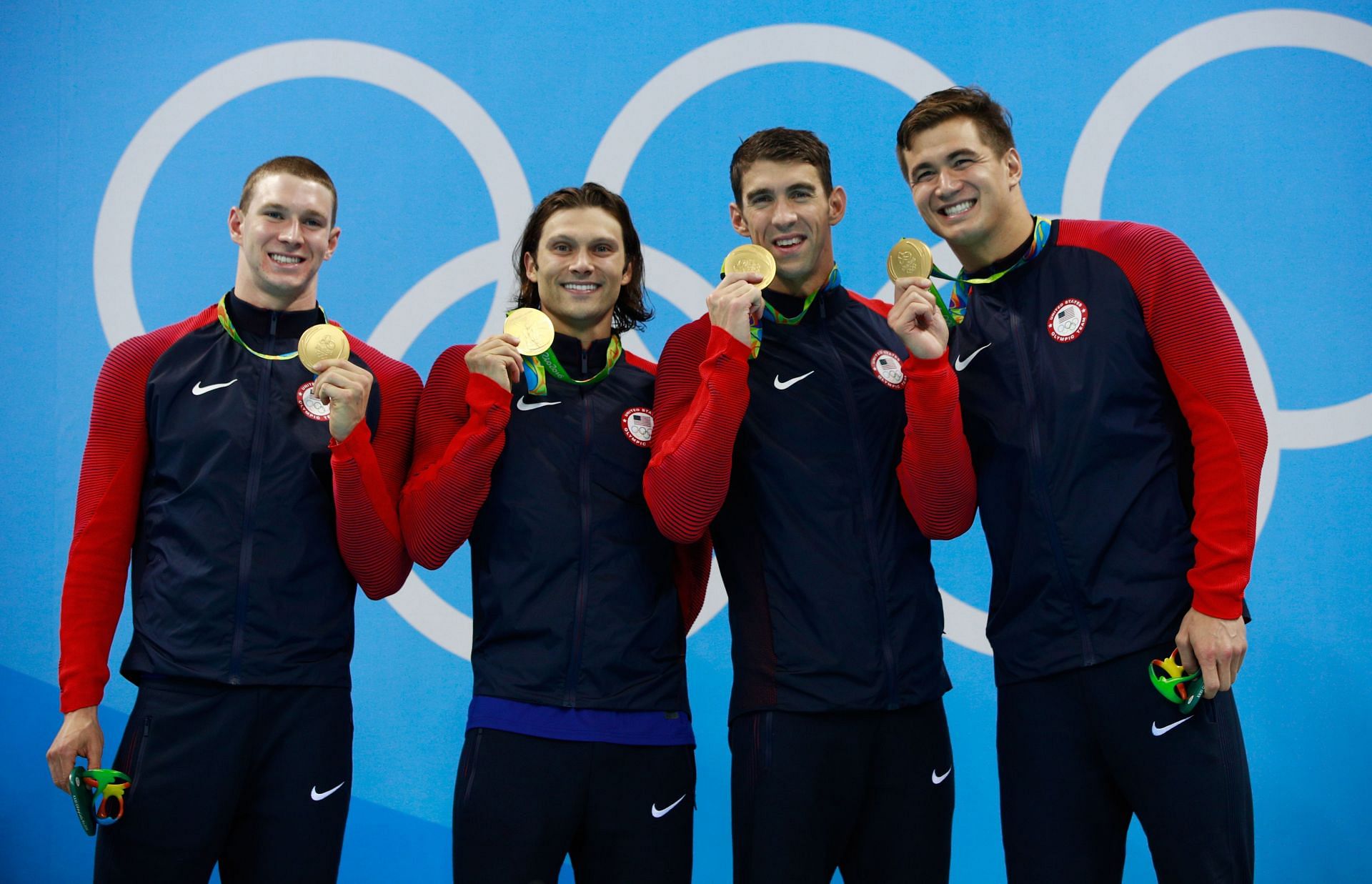 Michael Phelps with Team USA 