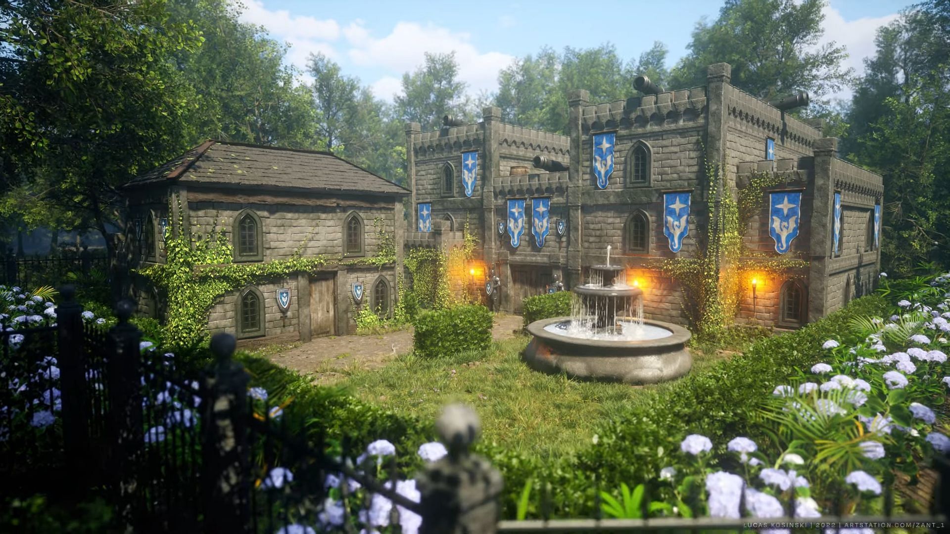 The Legends&#039; Guild inside the Unreal Engine 5 fan remake (Image via Zant on YouTube)