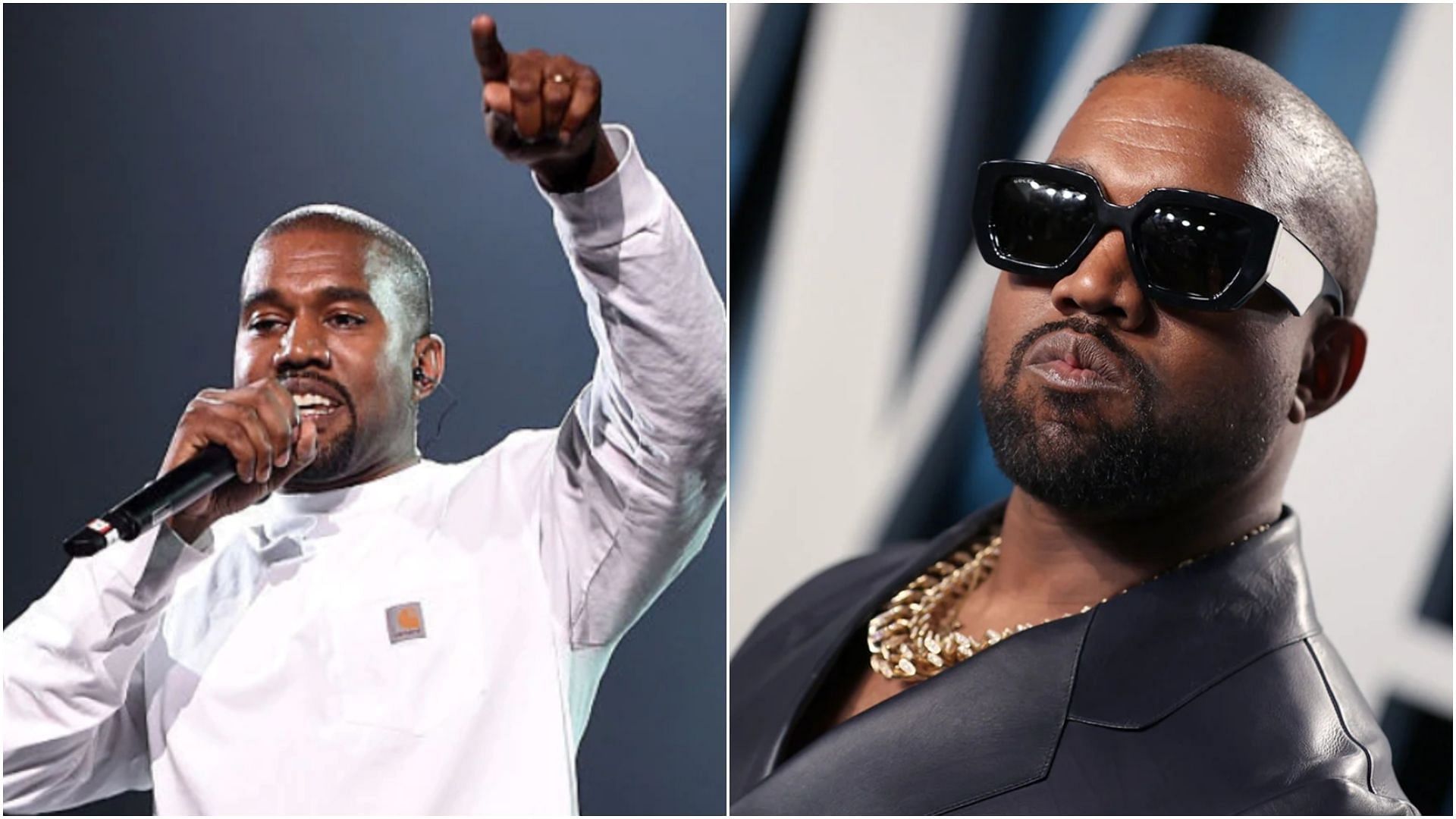 A production company has now sued Kanye for over $7 million. (Images via Getty)