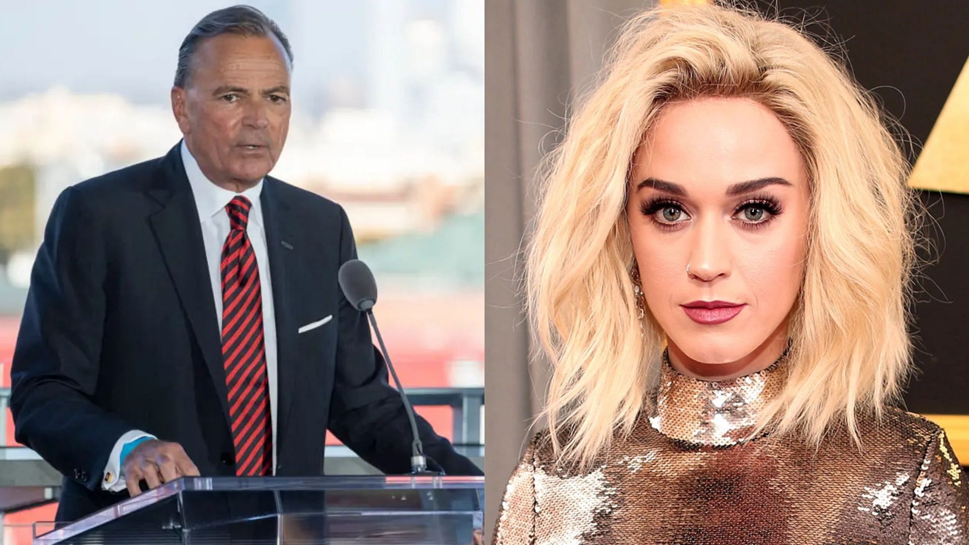 Katy Perry was slammed online for previously endorsing Rick Caruso as the mayoral candidate for Los Angeles (Image via Hans Gutknecht/Getty Images, Christopher Polk/Getty Images)