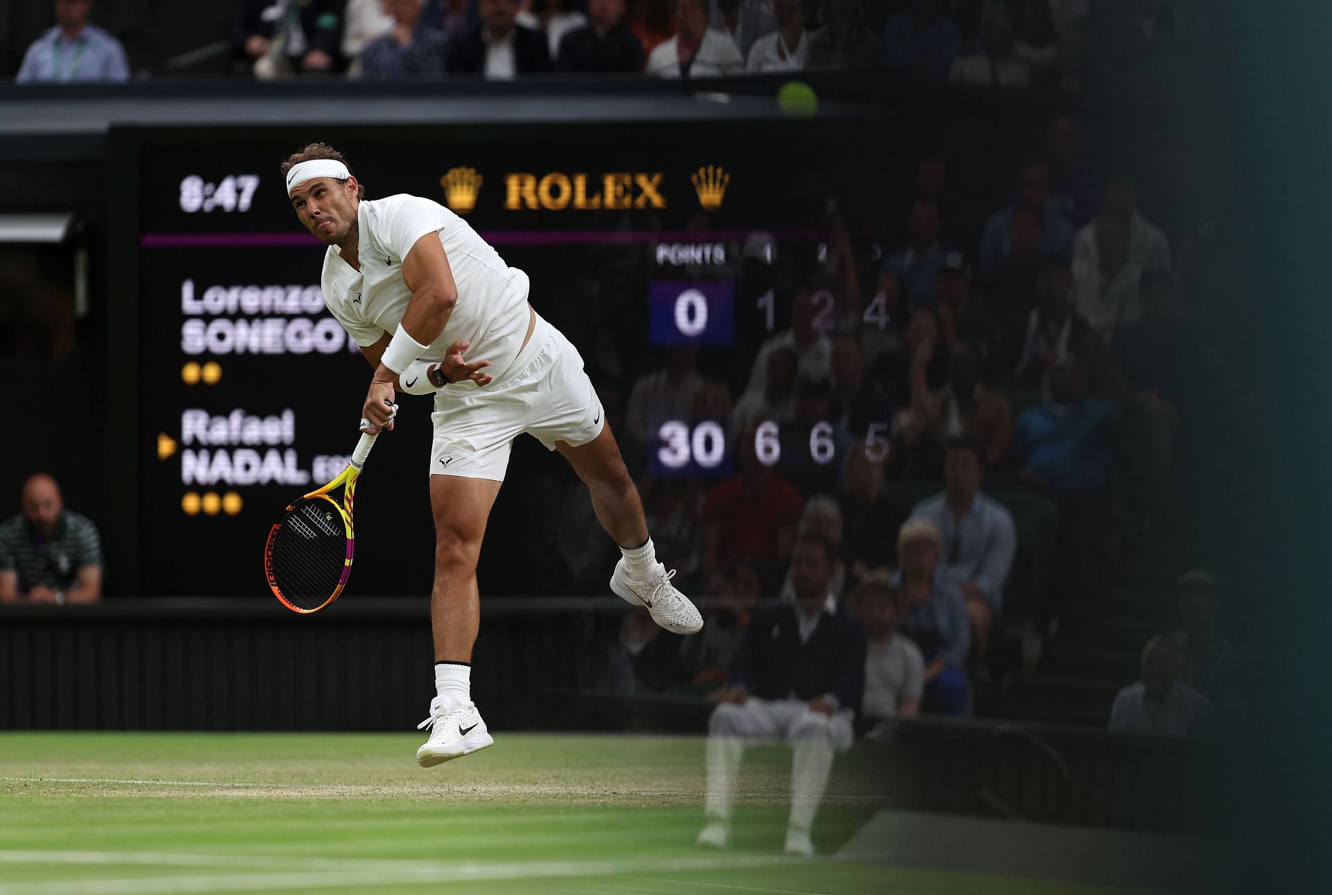 Rafael Nadal in action in Day Six: The Championships - Wimbledon 2022