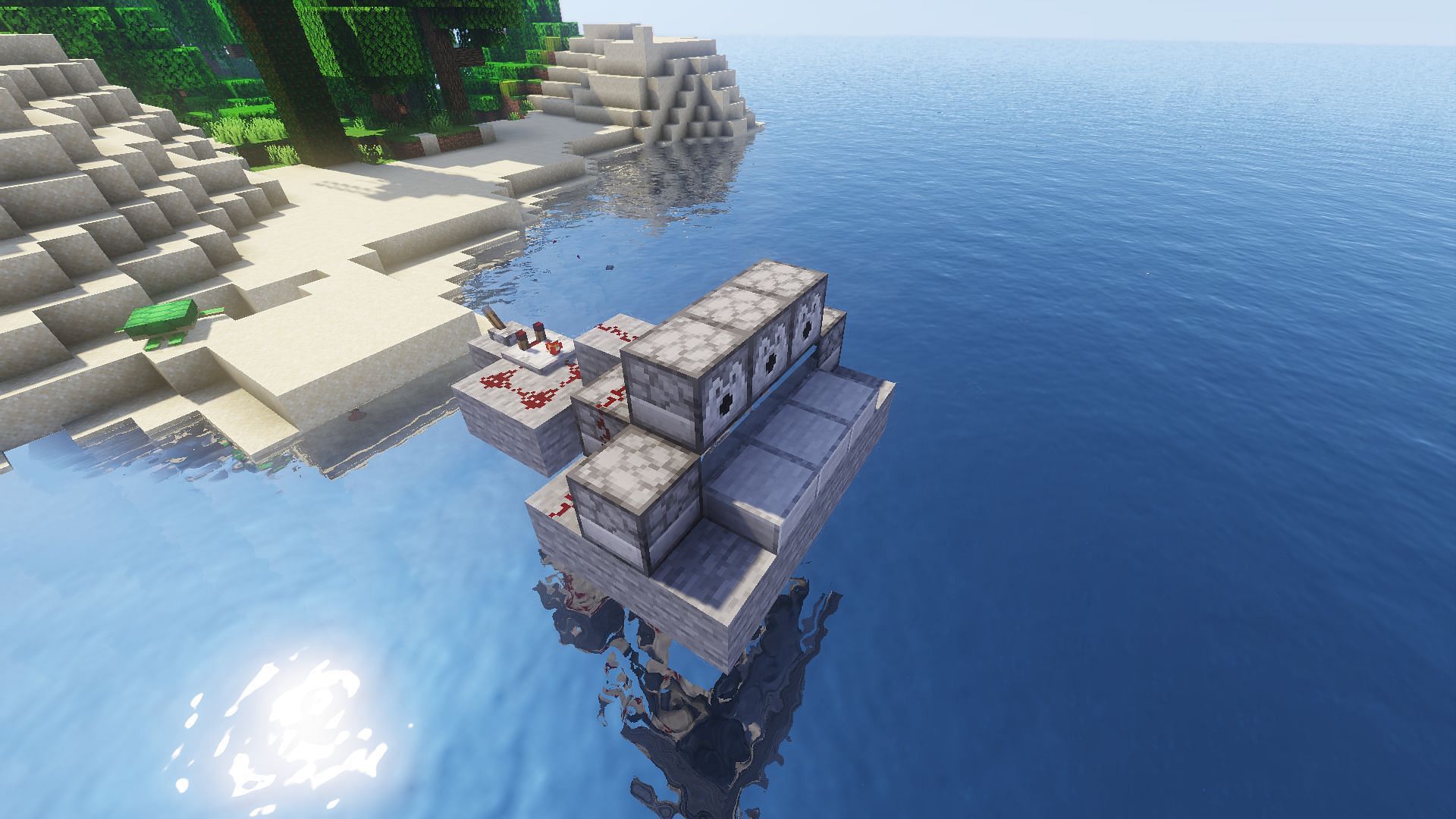 The Carpet Cannon ready to fire (Image via Minecraft)