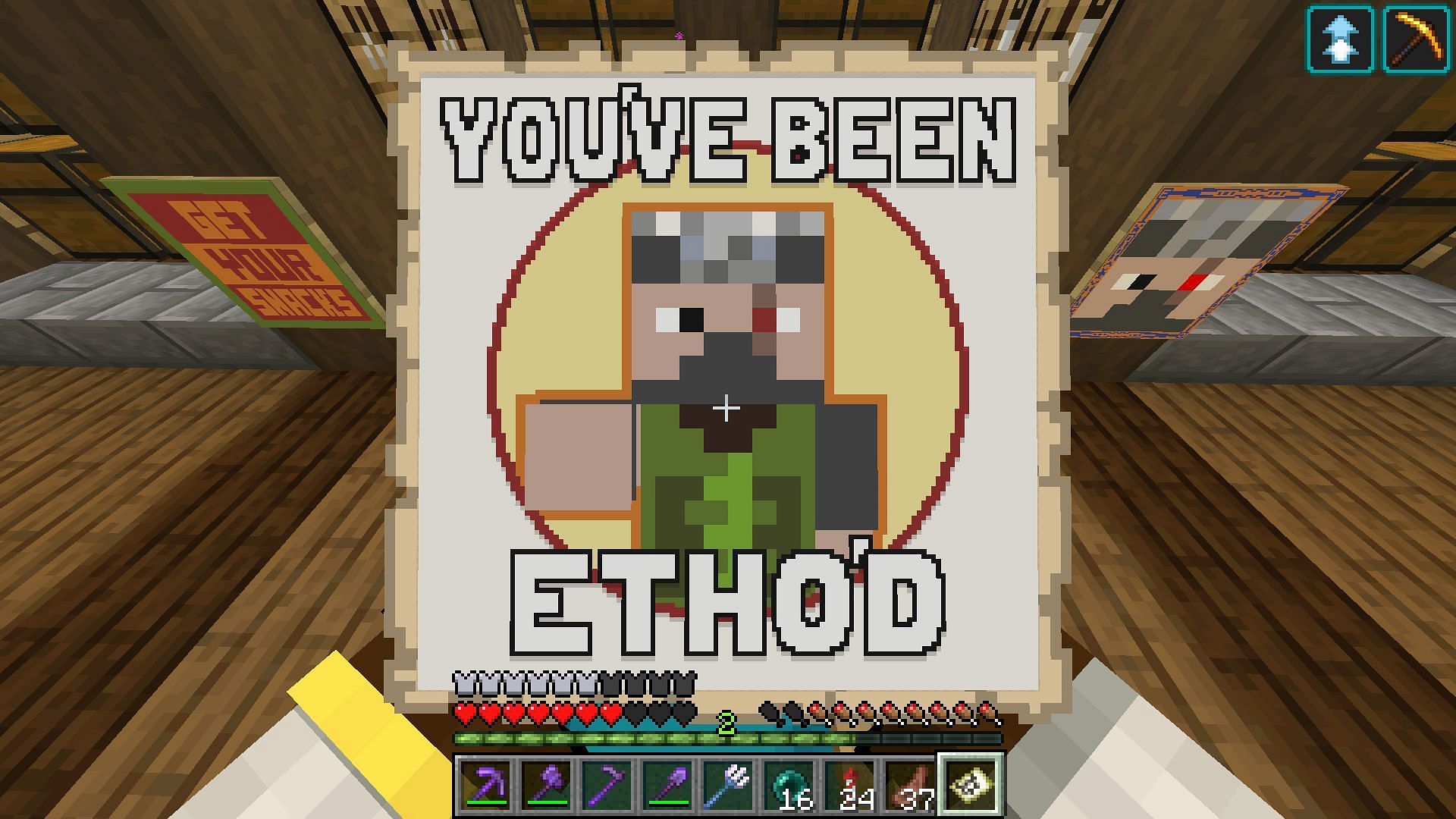 An example of a player&#039;s map art (Image via Minecraft)