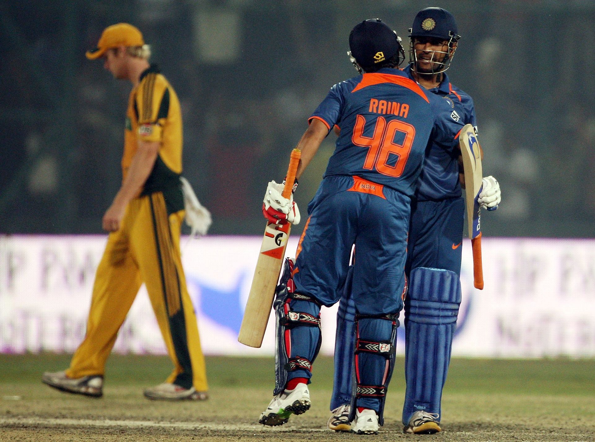 Suresh Raina and MS Dhoni celebrate one of their many wins. Pic: Getty Images