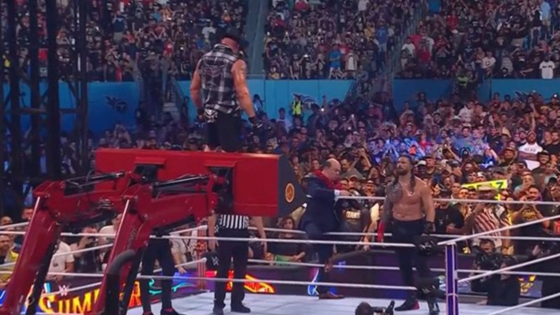Brock Lesnar&#039;s tractor entrance from SummerSlam 2022