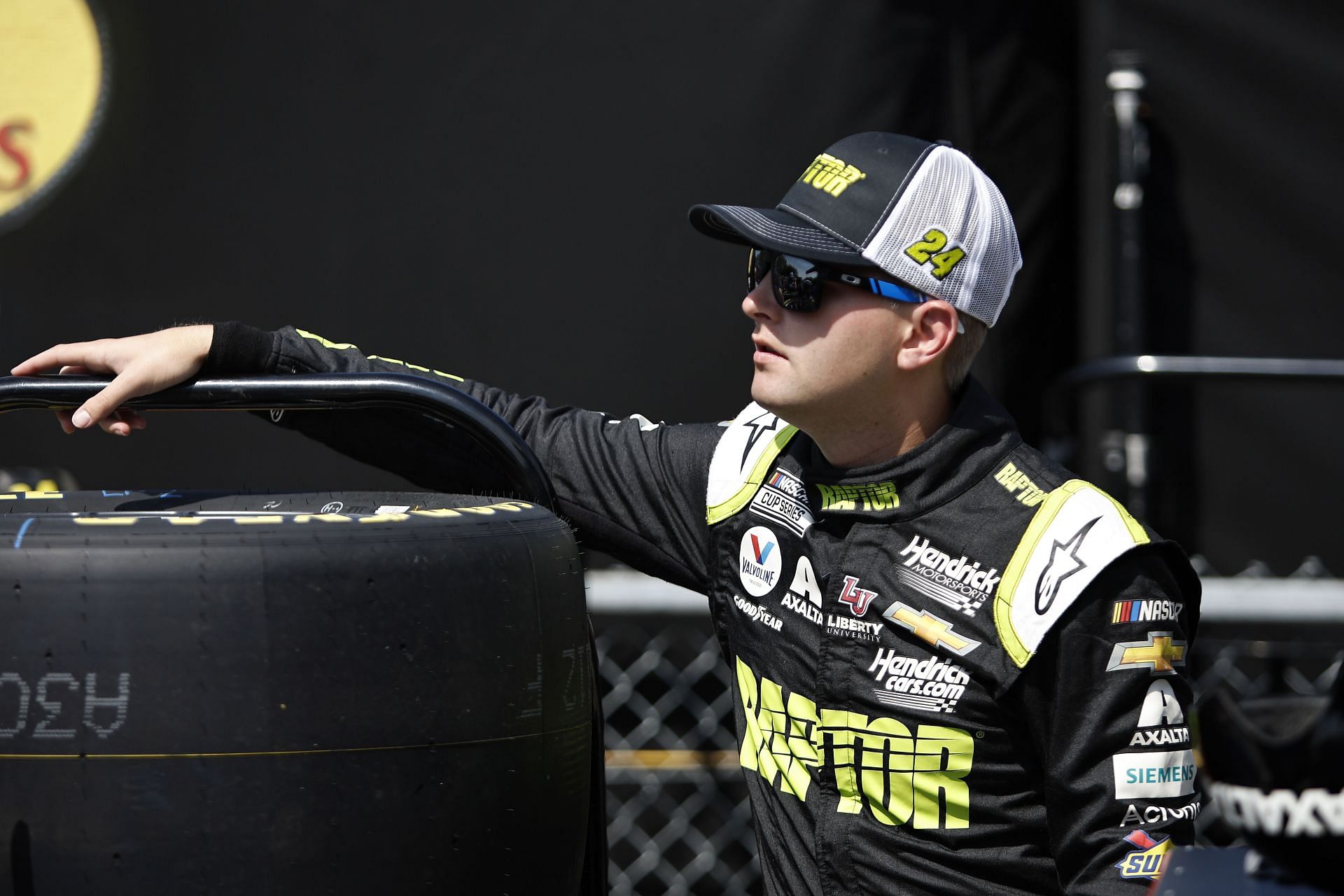 William Byron looks on during practice for the NASCAR Cup Series Kwik Trip 250 at Road America