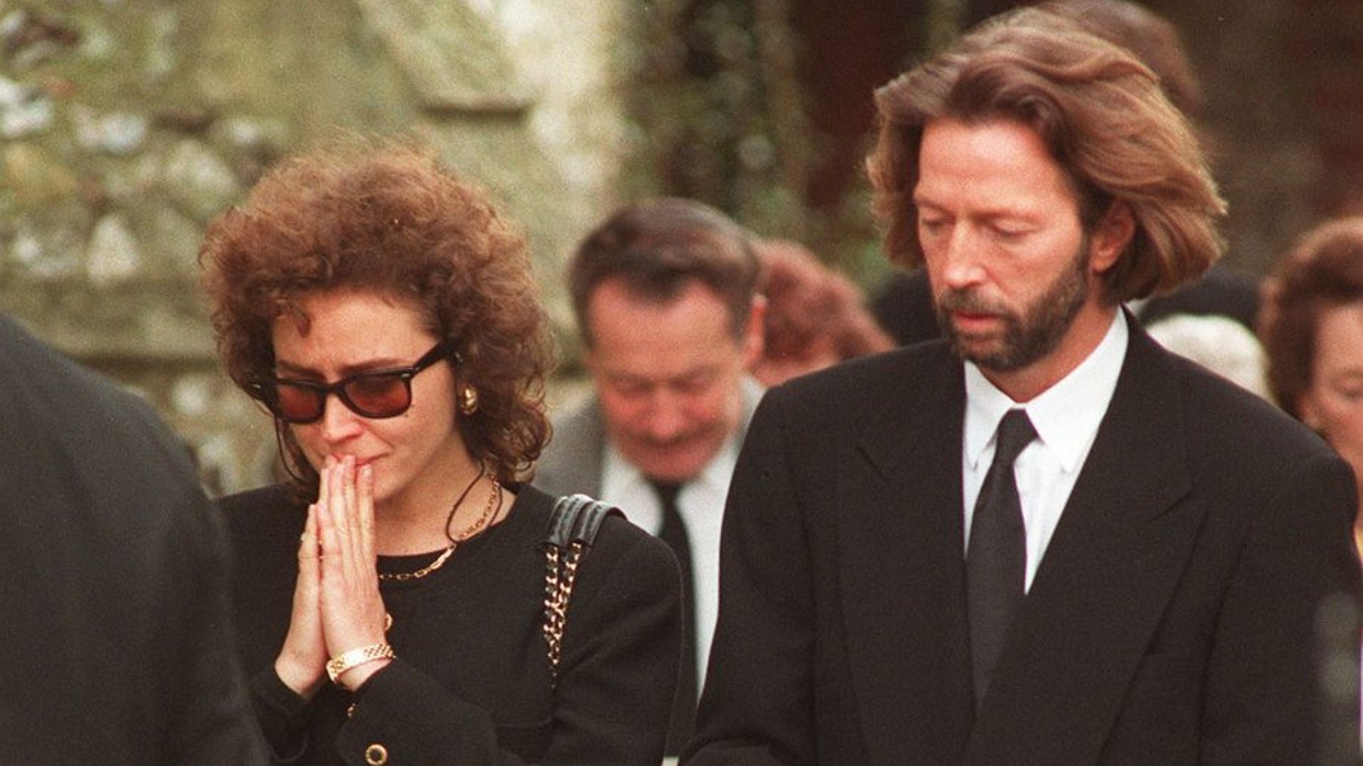 Lori Del Santo and Eric Clapton after Conor&#039;s death. (Image via Sean Dempsey/Getty Images)