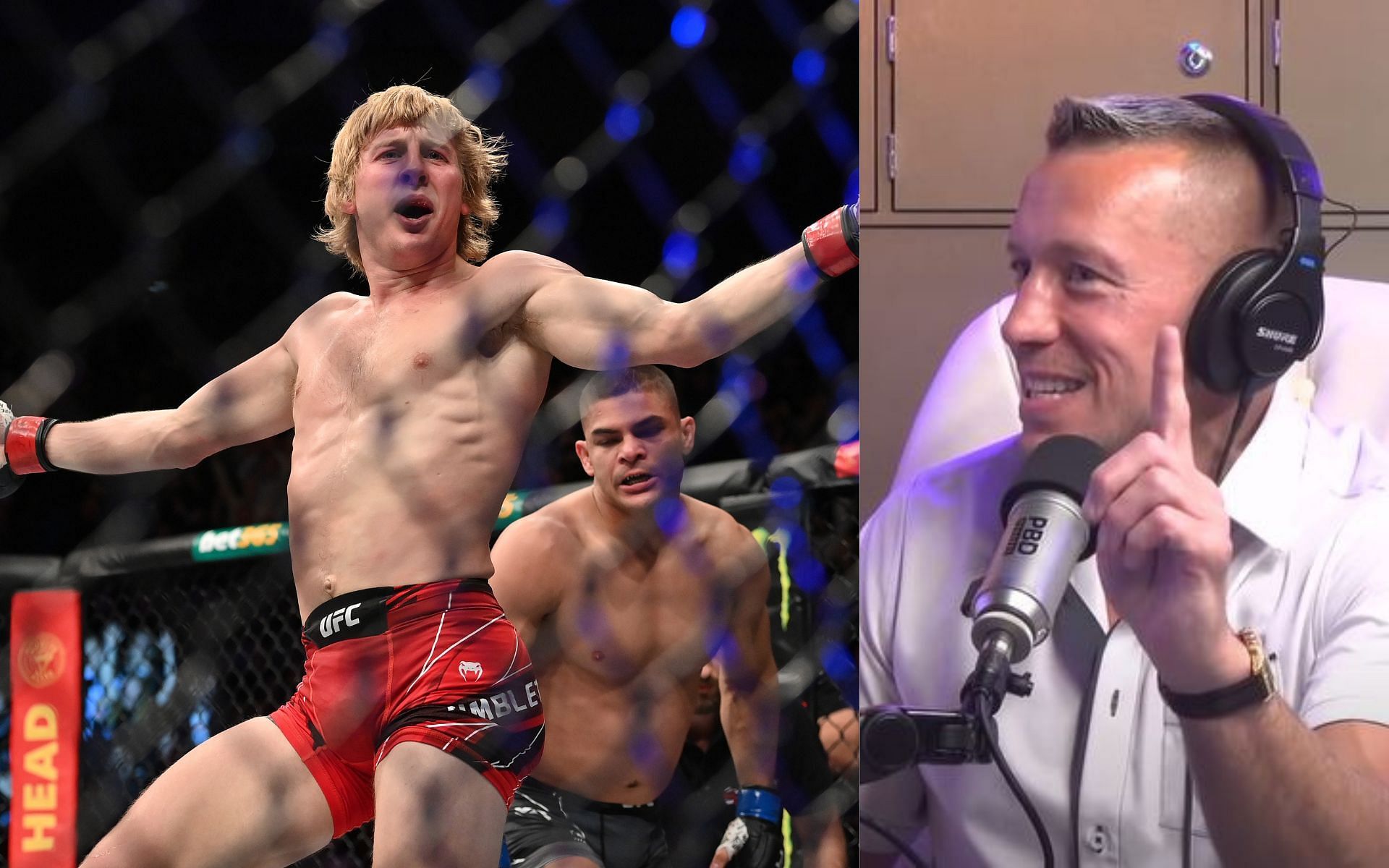 Paddy Pimblett (left) and Georges St-Pierre (right)