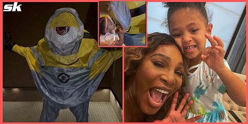 Serena Williams surprises her daughter Olympia.