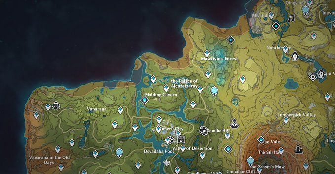 Genshin Impact 3.0 leaks: Full Sumeru map, English place names, and ...