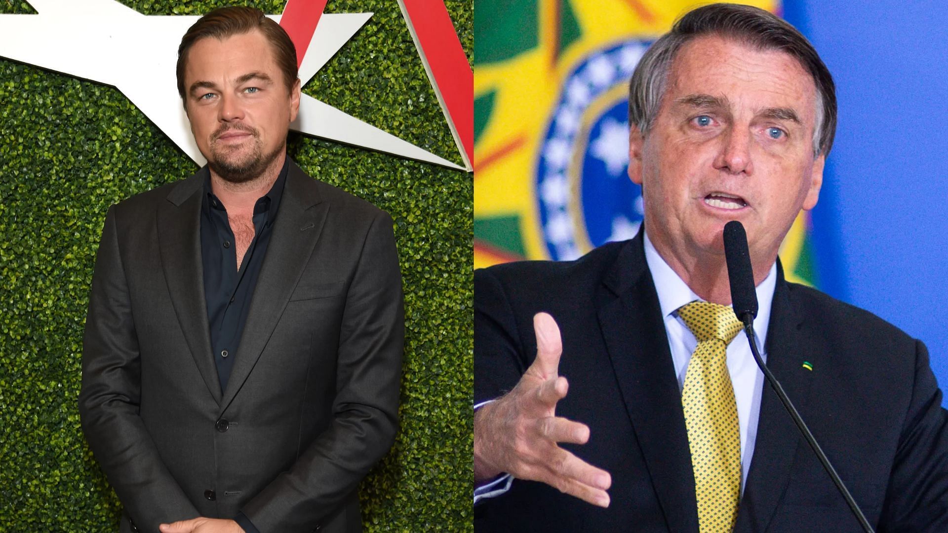 Leonardo DiCaprio has been called out before for his luxurious non-eco-friendly holiday trips. (Image via Barry King/Getty, Andressa Anholete/Getty)