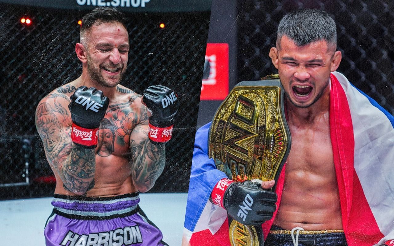 Liam Harrison (left) goes hard in his preparation for Nong-O Gaiyanghadao (right) clash. [Photos ONE Championship]