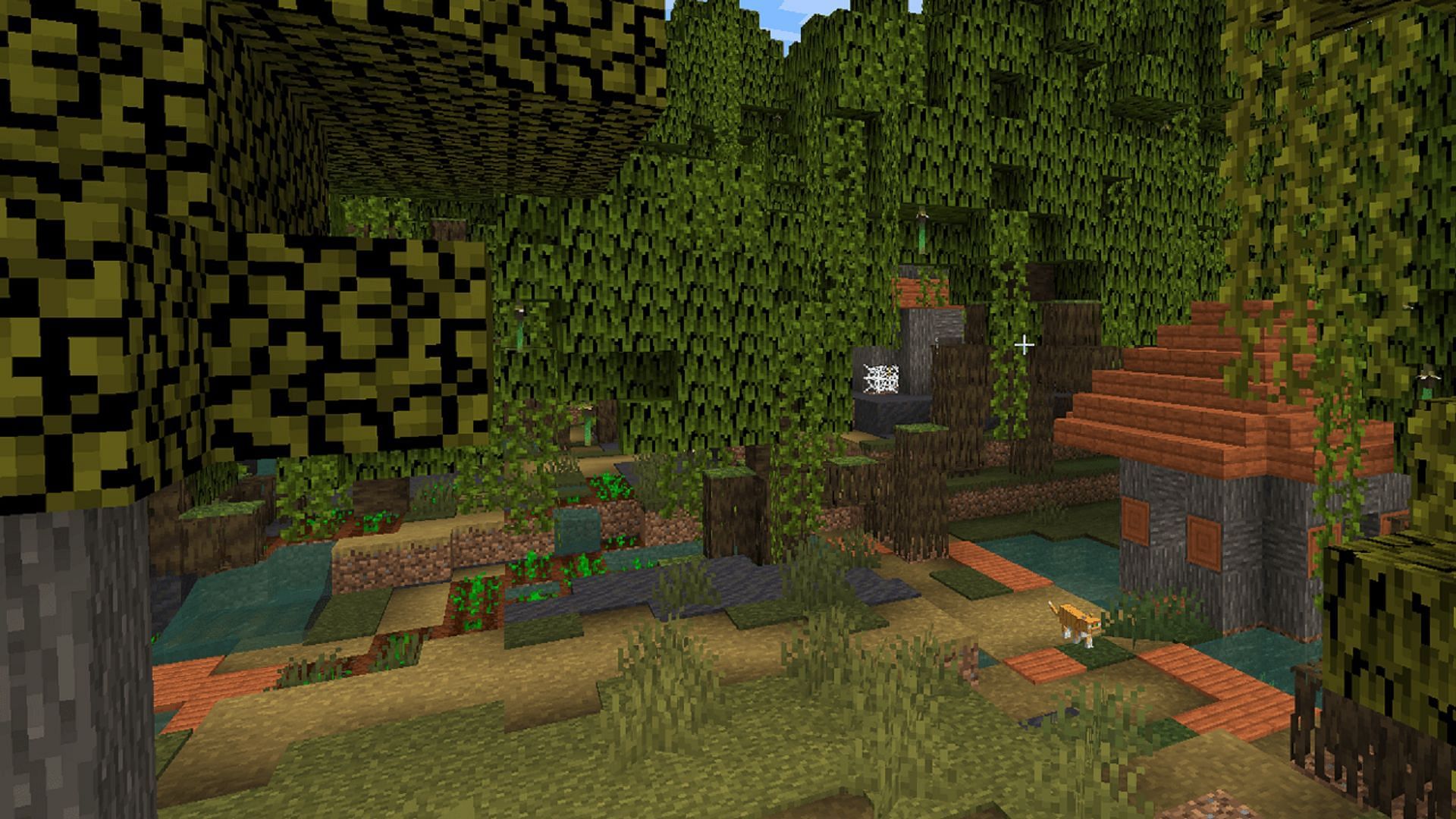 This Minecraft village is out of place and abandoned in this seed (Image via Mojang)