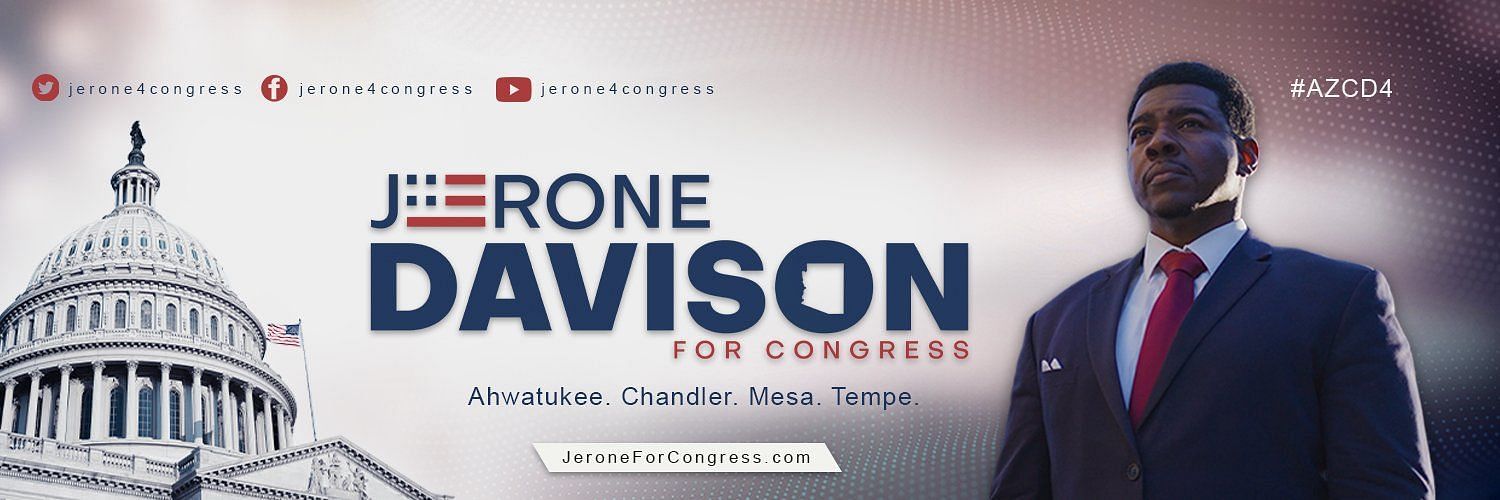 GOP candidate Jeron Davinson is currently running for Arizona&#039;s 4th congressional district (Image via jerone4congress/Facebook)