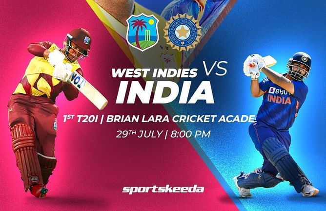 IND vs WI 2022, 1st T20I: Today's match players list, teams & umpires