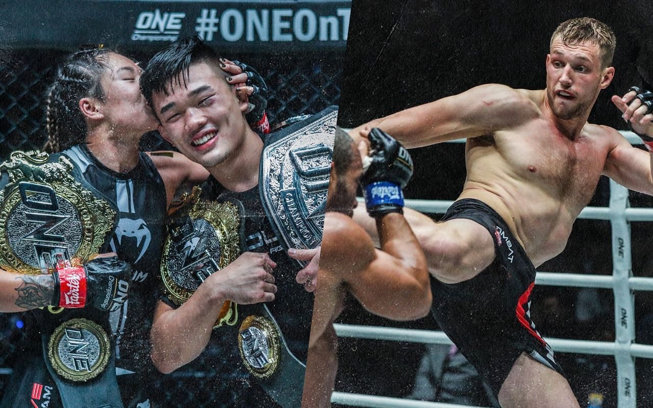 (left) Angela and Christian Lee, (right) Reinier de Ridder [Credit: ONE Championship]