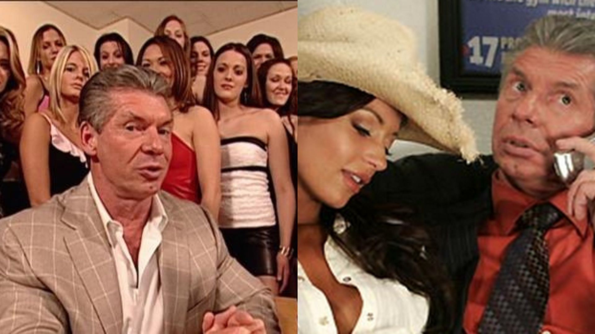 Vince McMahon and many WWE Divas