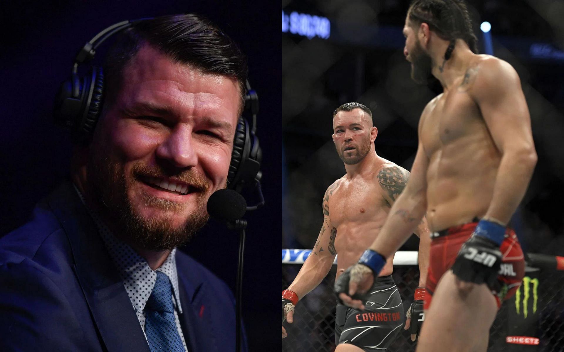 Michael Bisping (left), Jorge Masvidal vs. Colby Covington (right) [Images courtesy of Getty]